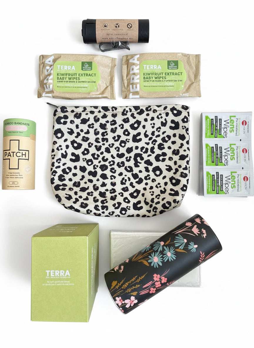Womans Leopard Print & Florals Travel Starter Vehicle Pack